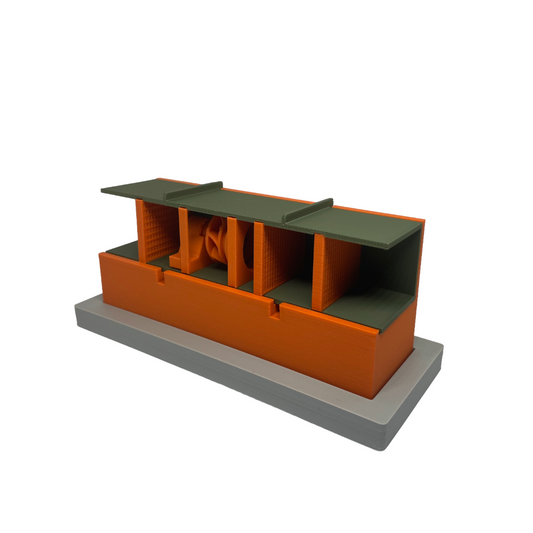 3D Printed Miniature Air Handling Unit Without Dampers