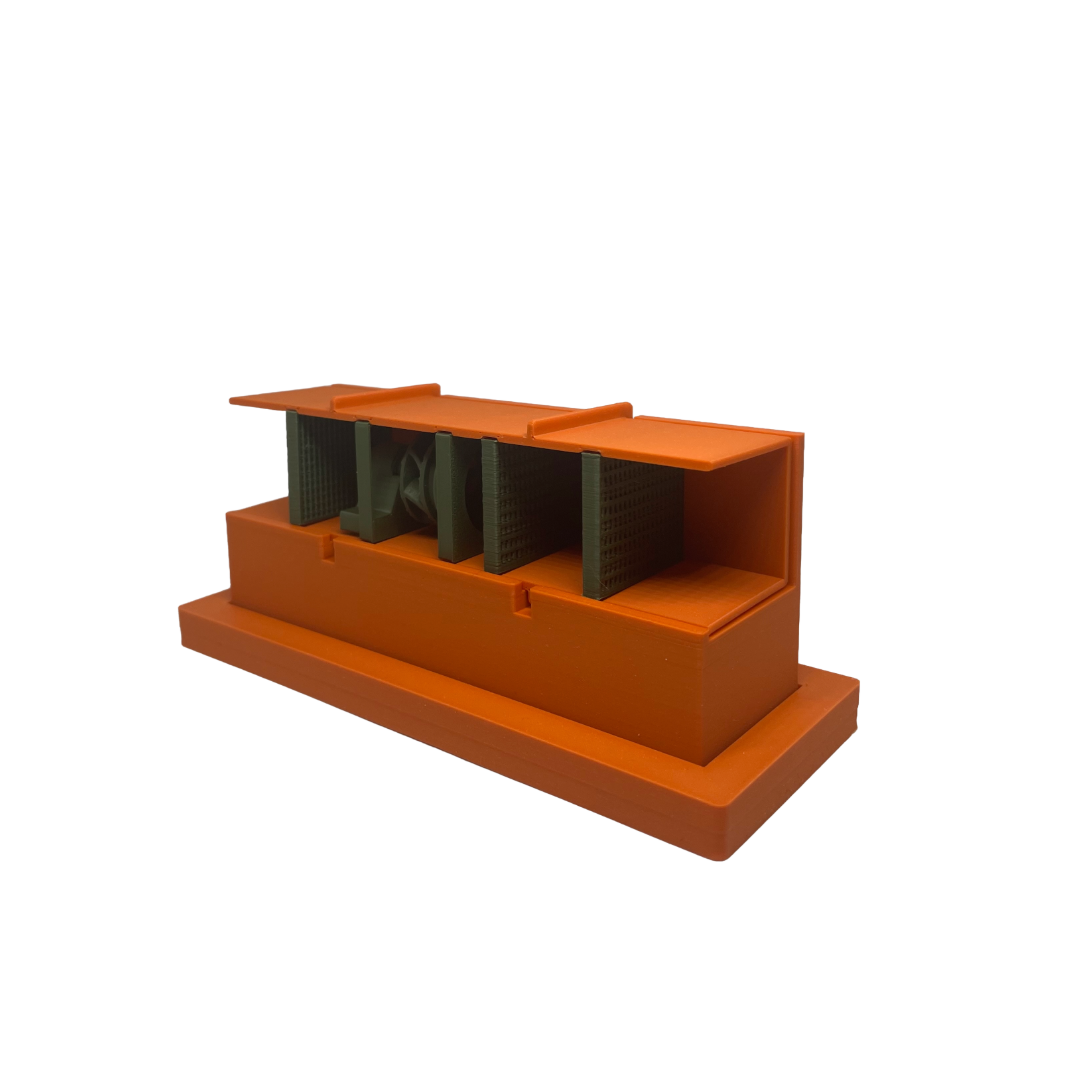 3D Printed Miniature Air Handling Unit Without Dampers